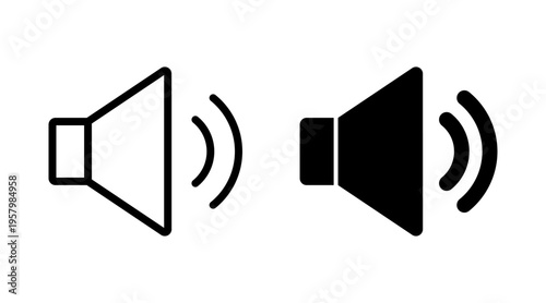 Speaker icon set vector. volume sign and symbol. loudspeaker icon. sound symbol