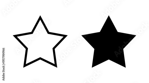 Star Icon set vector. rating sign and symbol. favourite star icon