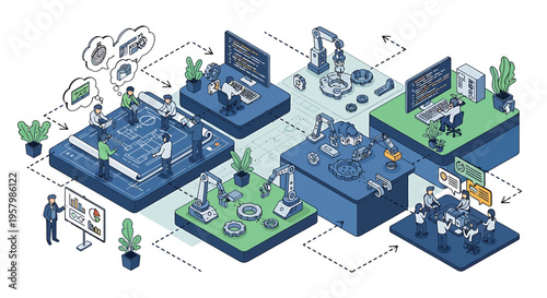 People Working on Various Office Desks.