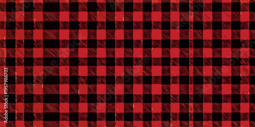 A seamless pattern of red and black checkered squares