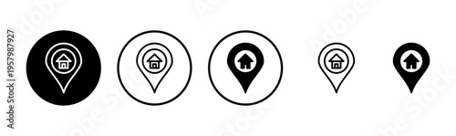 Address icon logo design. home location sign and symbol. pinpoint