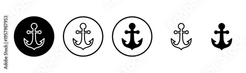 Anchor icon logo design. Anchor sign and symbol. Anchor marine icon.