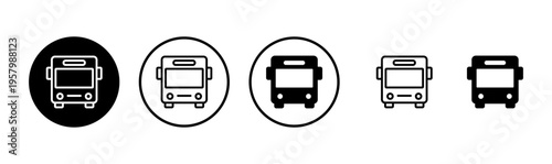 Bus icon logo design. bus sign and symbol