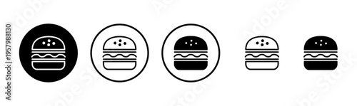 Burger icon logo design. burger sign and symbol. hamburger
