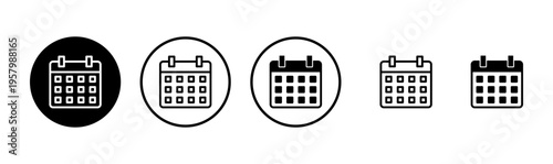 Calendar icon logo design. Calender sign and symbol. Schedule icon symbol