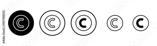 Copyright icon logo design. copyright sign and symbol