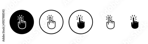 Hand cursor icon logo design. cursor sign and symbol. hand cursor icon clik