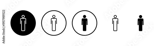 Man icon logo design. male sign and symbol. human symbol