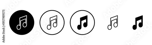 Music icon logo design. note music sign and symbol
