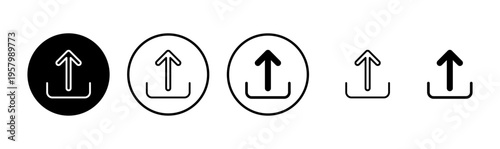 Upload icon logo design. load data sign and symbol