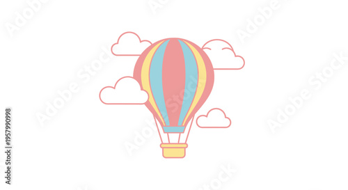 Colorful Hot Air Balloon Ride.