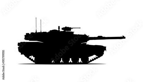 Modern Main Battle Tank Vector Illustration