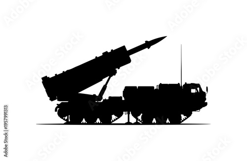 Missile Launcher Vehicle Vector Illustration