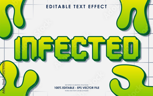 Infected Editable Text Effect with Green Slime Splatters.