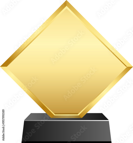 Gold Square Plaque Trophy