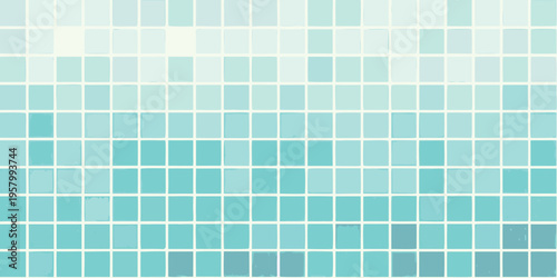 Abstract mosaic background with a gradient of teal and aqua hues