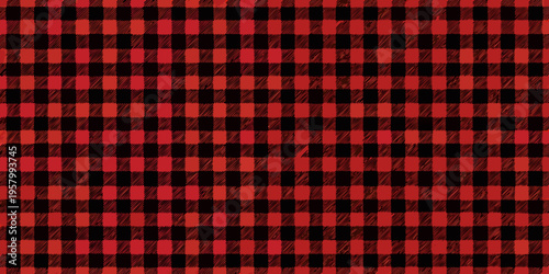 Red and black checkered pattern fills the entire frame of the image