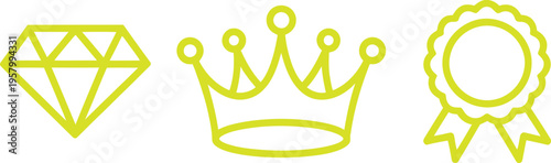 Golden of interconnected goals achievement symbols with people climbing steps yellow