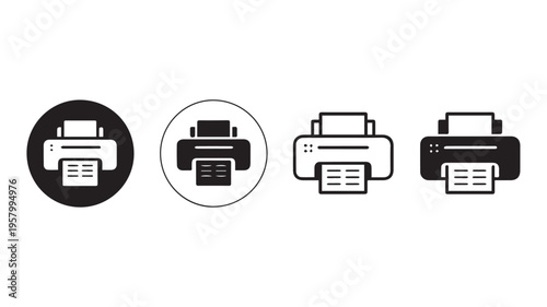 printer icon set