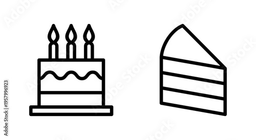 Cake icon symbol for apps and websites. Cake sign and symbol. Birthday cake icon