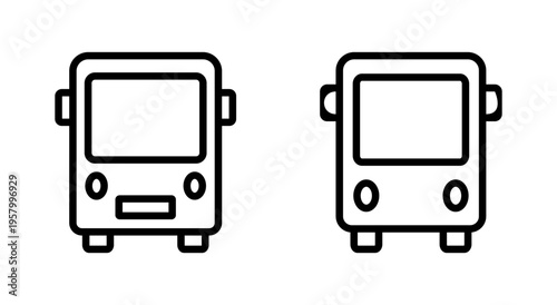 Bus icon symbol for apps and websites. bus sign and symbol