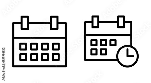 Calendar icon symbol for apps and websites. Calender sign and symbol. Schedule icon symbol