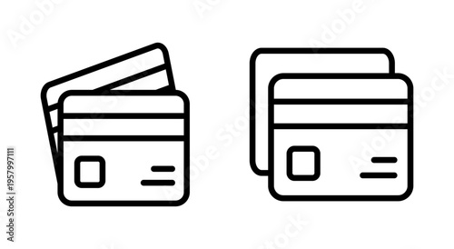 Credit card icon symbol for apps and websites. Credit card payment sign and symbol