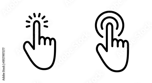 Hand cursor icon symbol for apps and websites. cursor sign and symbol. hand cursor icon clik