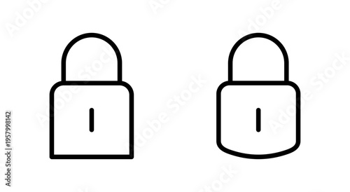 Lock icon symbol for apps and websites. Padlock sign and symbol. Encryption icon. Security symbol