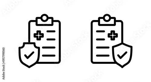 Medical insurance icon symbol for apps and websites. health insurance sign and symbol