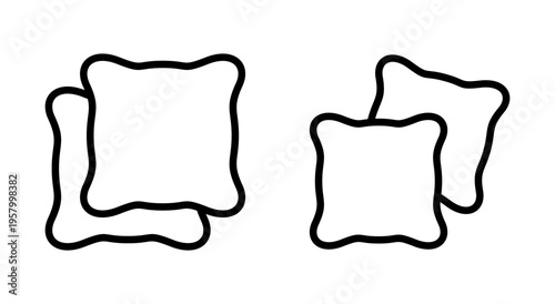 Pillow icon symbol for apps and websites. Pillow sign and symbol. Comfortable fluffy pillow