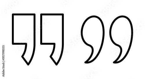 Quote icon symbol for apps and websites. Quotation mark sign and symbol
