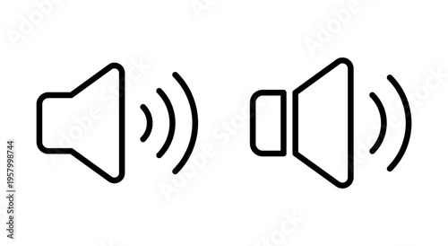 Speaker icon symbol for apps and websites. volume sign and symbol. loudspeaker icon. sound symbol