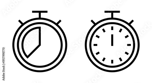 Stopwatch icon symbol for apps and websites. Timer sign and symbol. Countdown icon. Period of time