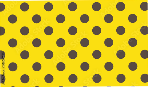 Golden yellow background with dark brown polka dot pattern for autumn season designs and rustic organic branding creating warm cozy feeling for kitchenware and packaging