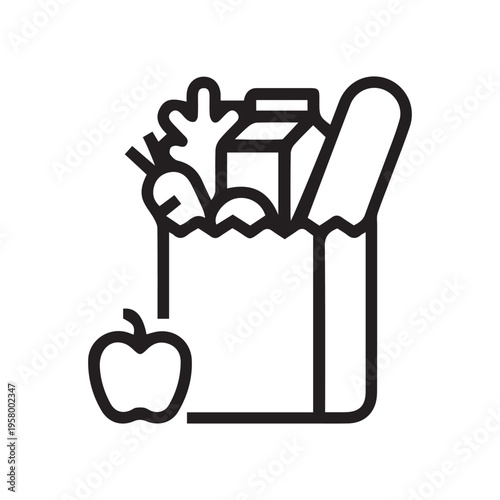 grocery icon vector. grocery icon vector symbol illustration. Modern simple vector icon for your design. grocery icon vector
