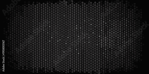 A dark textured background resembling a metal grate or honeycomb structure