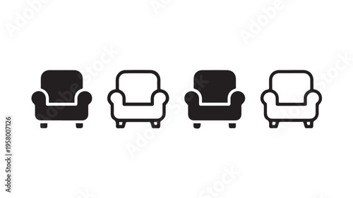 sofa icon set