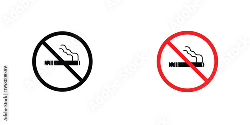No smoking cigarette signs graphic design vector symbols. Best for Graphics