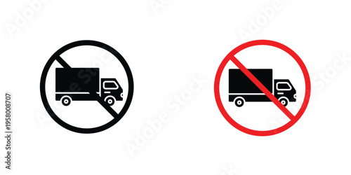 No truck signs graphic design vector symbols. Best for Graphics