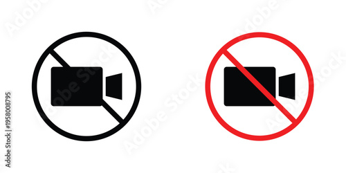 No video recording signs graphic design vector symbols. Best for Graphics
