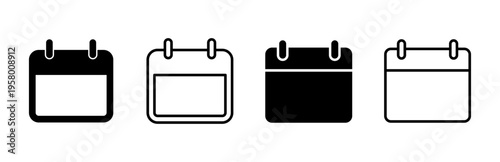Calendar icon set. Calender symbol. calendar vector icon