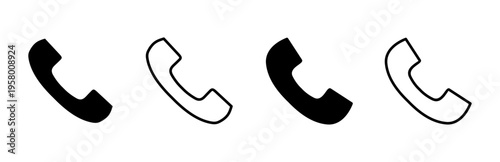 Call icon set. telephone icon vector. phone icon vector. contact us