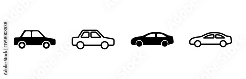 Car icon set. car vector icon. small sedan