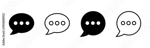 Chat icon set. speech bubble icon. comment icon vector. message. contact us