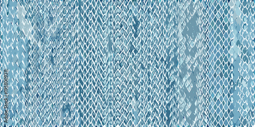 Abstract blue and white diamond pattern with a textured repeating design