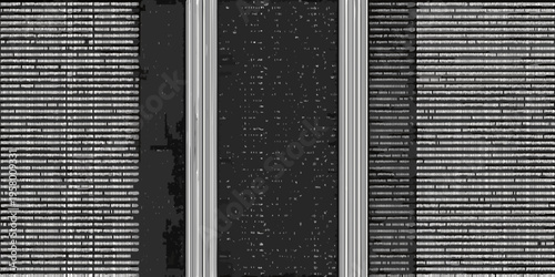 Abstract black and white image resembling blinds or window slats