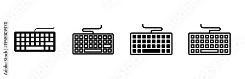 Keyboard icon set. keyboard vector symbol