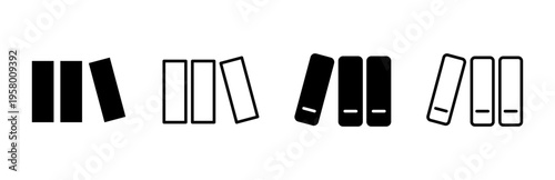Library icon set. education icon vector