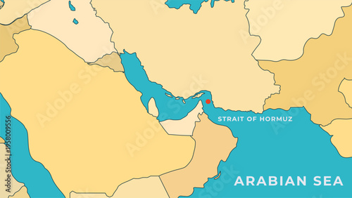 Strait of hormuz illustration